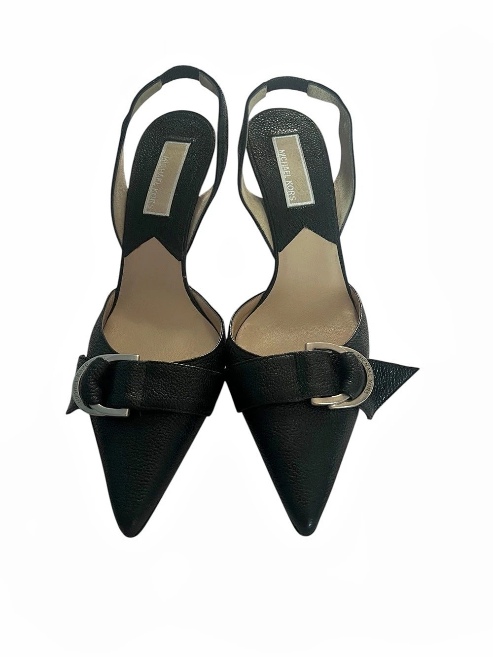 Michael Kors Pointed Toe Slingback Heels in Black US 6.5